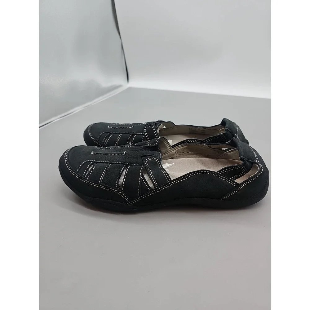 CLARKS Collection Black Mary Jane Sport Soft‎ Cushion Slip On Shoe Womens 8